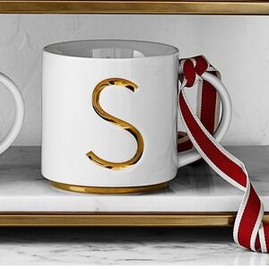 Williams Sonoma Gold Monogram S Mug